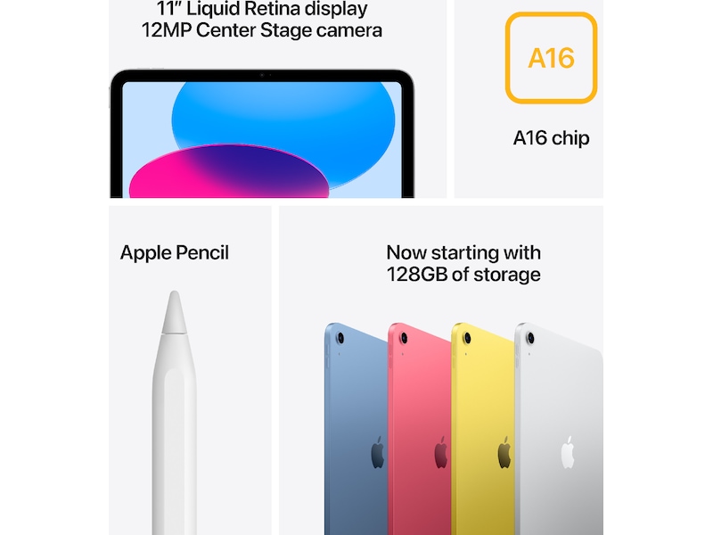 iPad 11" (2025) 128GB 5G (gul) Tablets