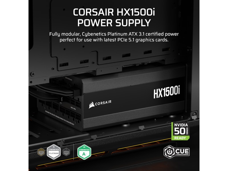 Corsair HXi Series HX1500i PSU (sort) Strømforsyninger