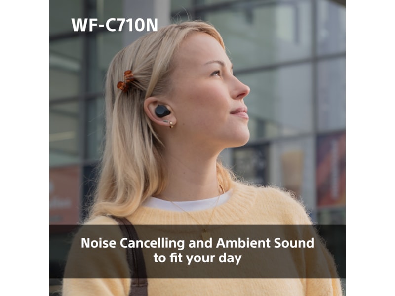 Sony WF-C710N Trådløse høretelefoner, Earbuds med mikrofon (sort) In-ear høretelefoner