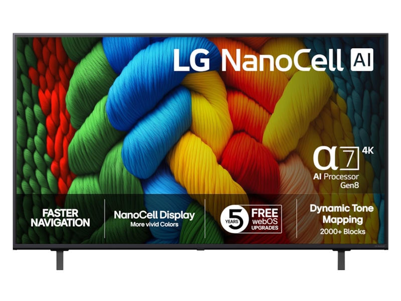 LG 50" NANO80 AI 4K NanoCell Smart TV (2025) 50 - 59 tommer TV