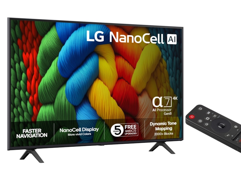 LG 55" NANO80 AI 4K NanoCell Smart TV (2025) 50 - 59 tommer TV