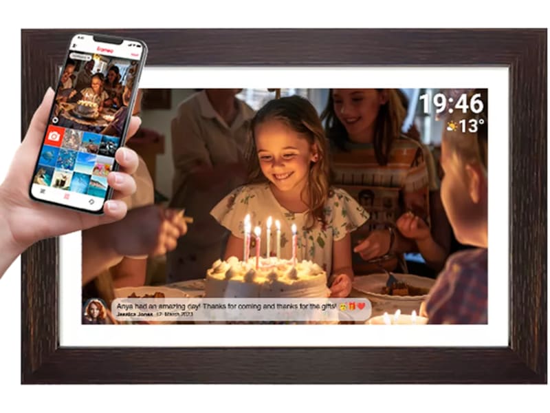 Denver PFF-1543DW 15,6" digital fotoramme (mørk eg) TV-rammer & tilbehør