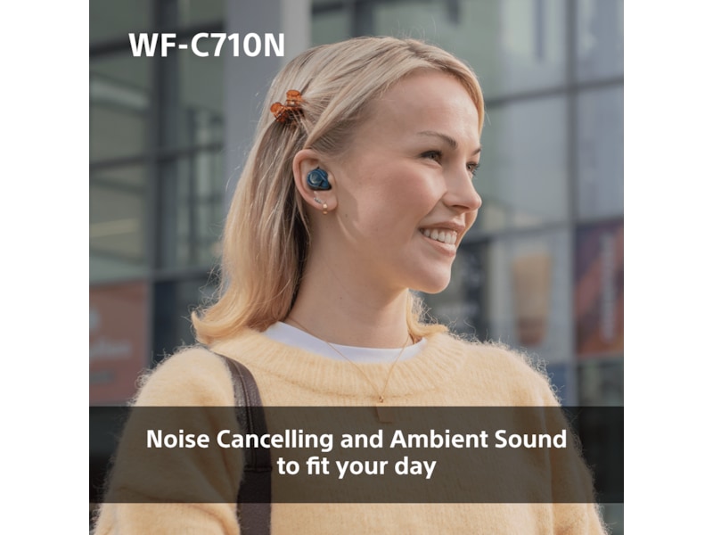 Sony WF-C710N Trådløse høretelefoner, Earbuds med mikrofon (blå) In-ear høretelefoner