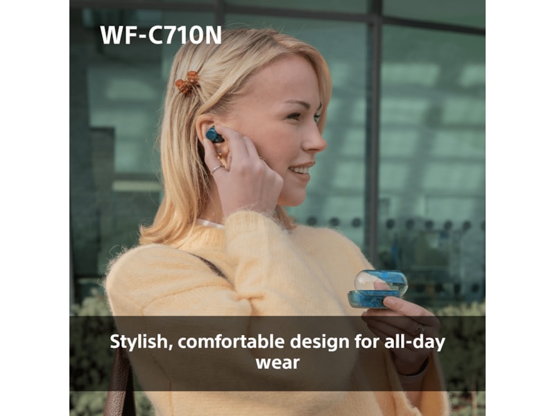 Sony WF-C710N Trådløse høretelefoner, Earbuds med mikrofon (blå) In-ear høretelefoner