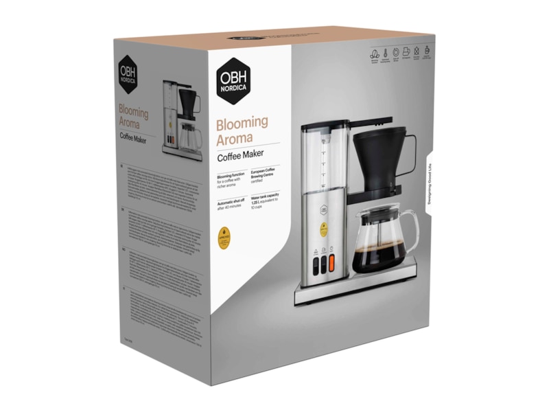 OBH Nordica Blooming Aroma 2426 Kaffemaskine (Sølv) Kaffemaskiner