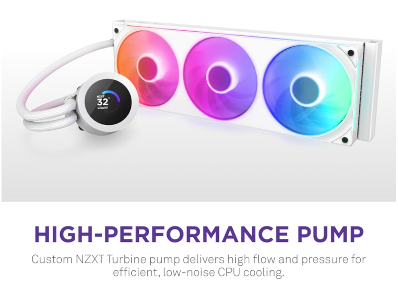 NZXT Kraken Plus 360 RGB Køler (hvidt) CPU - Vandkøling