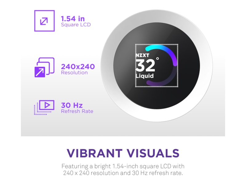 NZXT Kraken Plus 360 RGB Køler (hvidt) CPU - Vandkøling