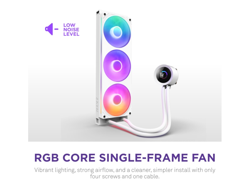 NZXT Kraken Plus 360 RGB Køler (hvidt) CPU - Vandkøling