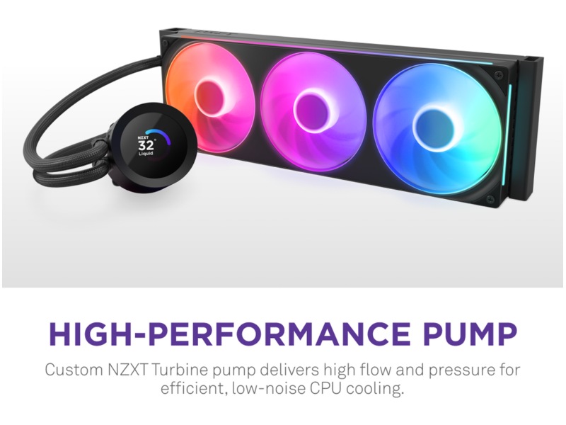 NZXT Kraken Plus 360 RGB Køler (sort) CPU - Vandkøling