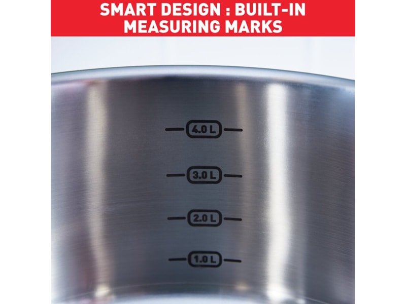 Tefal Intuition 7-delt grydesæt i ubelagt rustfrit stål B864S734 Tilbehør til komfurer, kogeplader og ovne