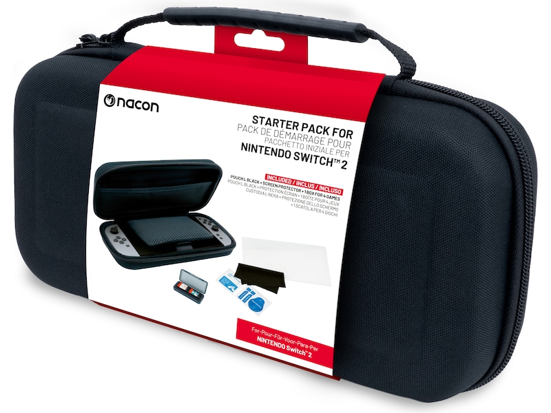 Nacon Rigid Pouch L pack for Nintendo Switch 2 (sort) Tilbehør til spilkonsoller