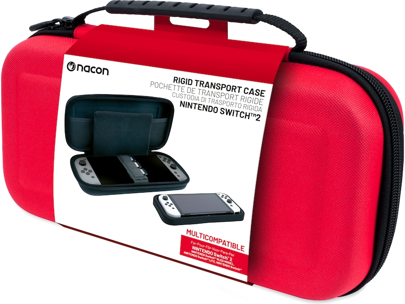 Nacon Transport Case for Nintendo Switch 2 (rød) Tilbehør til spilkonsoller