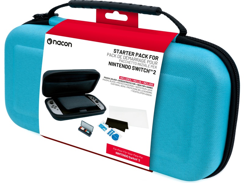 Nacon Rigid Pouch L pack for Nintendo Switch 2 (blå) Tilbehør til spilkonsoller