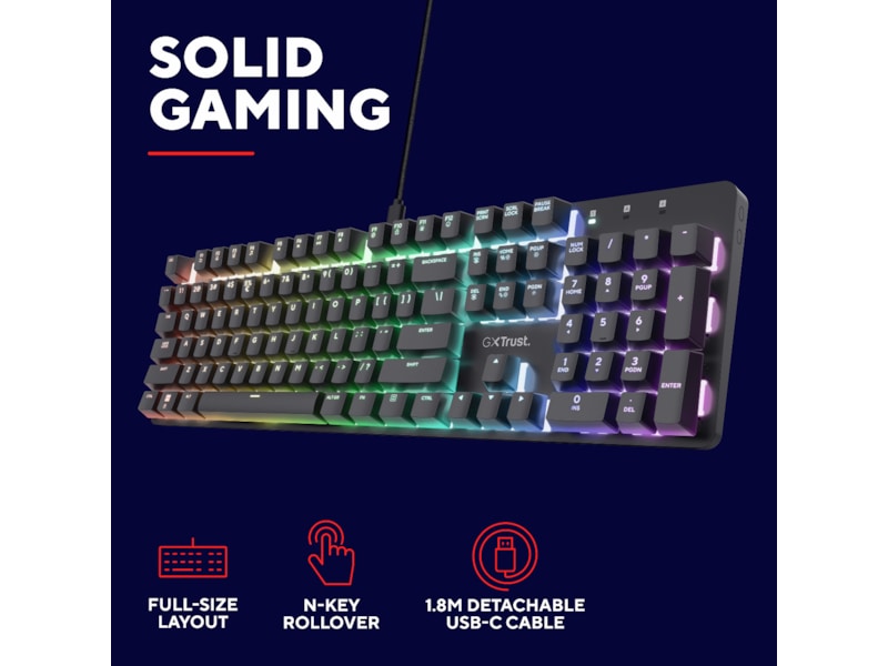 Trust GXT 871 Zora Mekanisk Gamingtastatur Gamingkeyboard