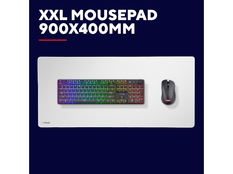 Trust GXT 759 XXL Gamingmusematte (hvidt) Gamingmusemåtte