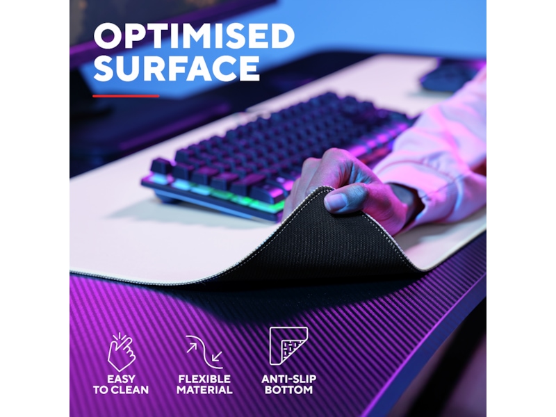 Trust GXT 759 XXL Gamingmusematte (hvidt) Gamingmusemåtte