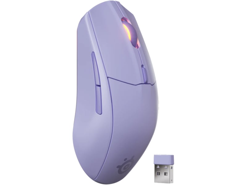 SteelSeries Rival 3 Gen 2 trådløs gamingmus (lavender) Gamingmus