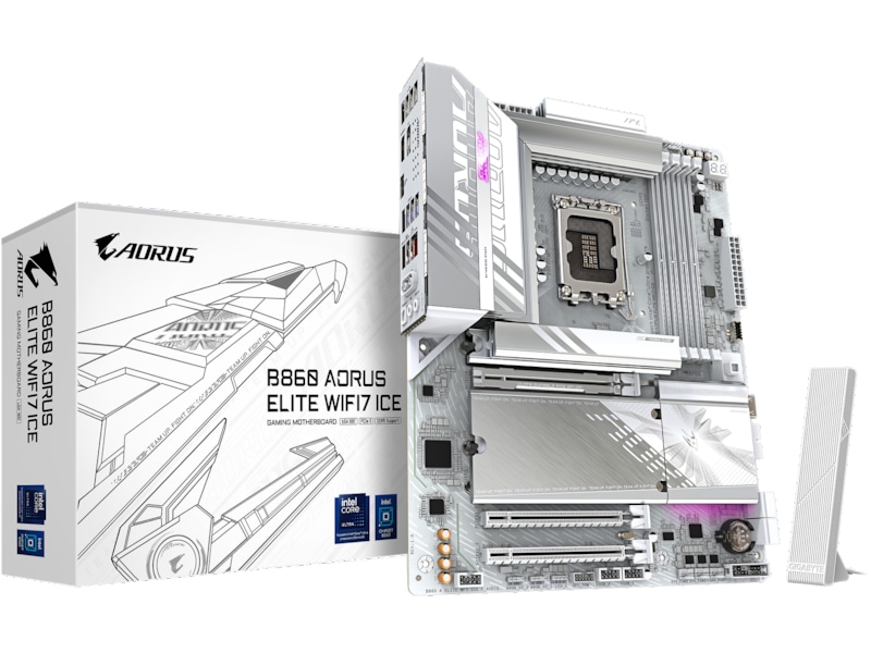Gigabyte B860 AORUS ELITE WF7 ICE Bundkort Intel Socket