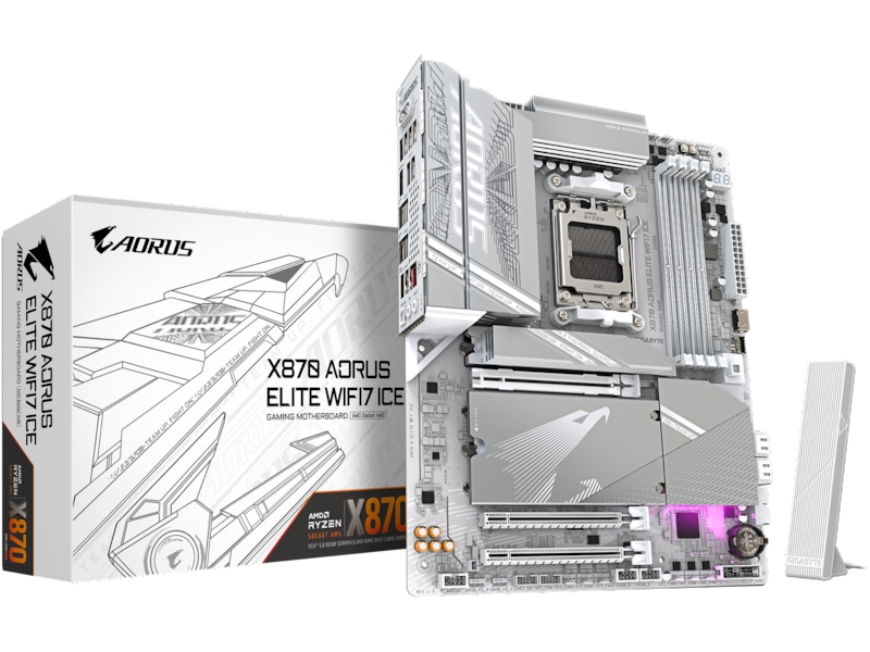 Gigabyte X870E AORUS ELITE WF7 ICE Bundkort AMD Socket