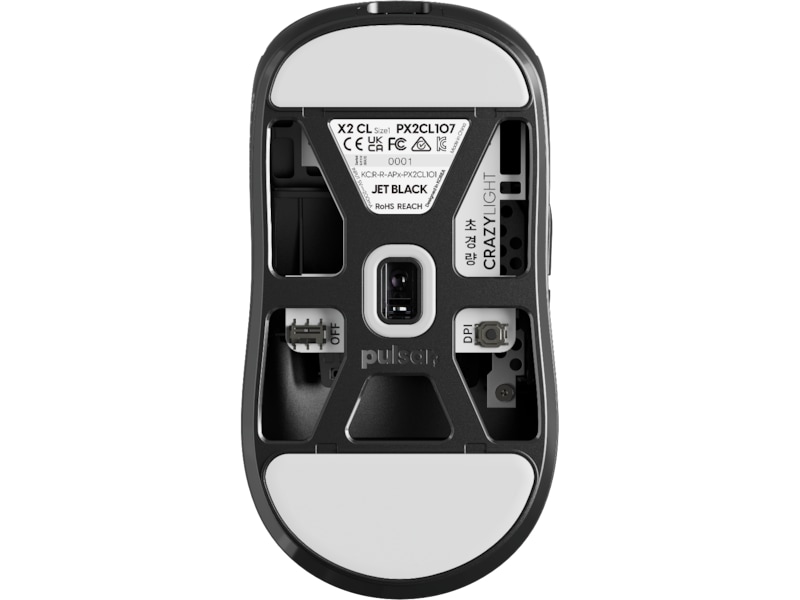 Pulsar X2 CrazyLight Trådløs Gamingmus (Jet Black) Gamingmus