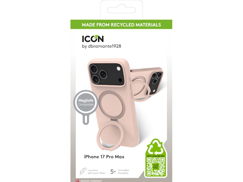 dbramante1928 iPhone 17 Pro Max Roskilde læder cover (pink sand) Mobilcover