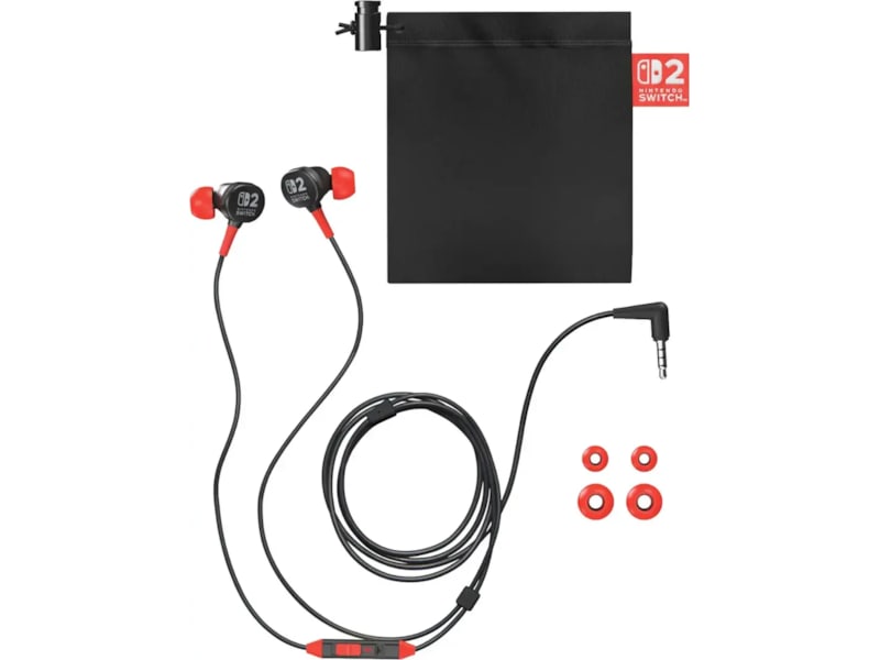 PowerA Wired Earbuds Nintendo Switch 2 (sort) Tilbehør til spilkonsoller