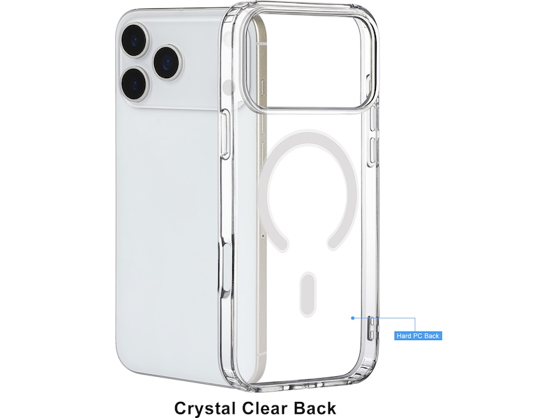 iiglo iPhone 17 Pro Max Magnetic Silikone cover (gennemsigtig) Mobilcover