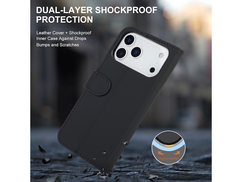 iiglo iPhone 17 Pro Max Wallet Cover (sort) Mobilcover