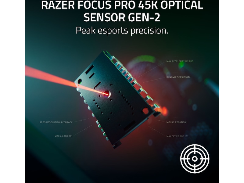 Razer DeathAdder V4 Pro trådløs gamingmus (hvid) Gamingmus