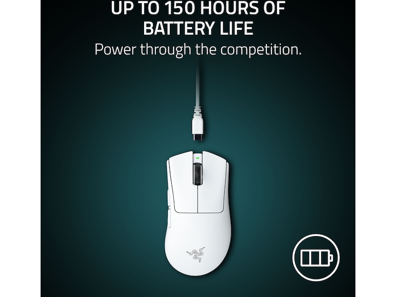 Razer DeathAdder V4 Pro trådløs gamingmus (hvid) Gamingmus