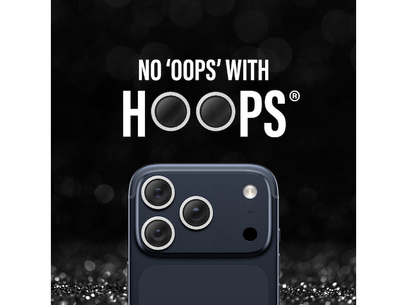 PanzerGlass iPhone 17 Pro / 17 Pro Max / 16 Pro / 16 Pro Max Hoops Linsebeskytter (glitter silver) Skærmbeskyttelse mobiltelefon