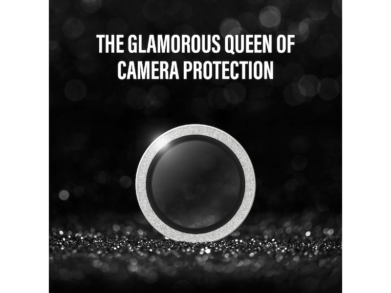 PanzerGlass iPhone 17 Pro / 17 Pro Max / 16 Pro / 16 Pro Max Hoops Linsebeskytter (glitter silver) Skærmbeskyttelse mobiltelefon