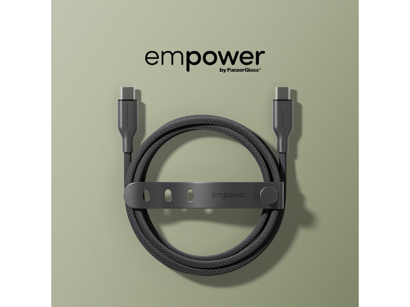 PanzerGlass Racing 240W USB-C kabel, 1,2m (sort) USB-kabler