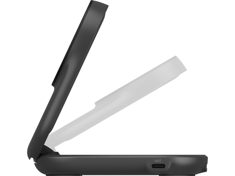 Belkin UltraCharge 2-i-1 Qi2 trådløs oplader (sort) Trådløs oplader