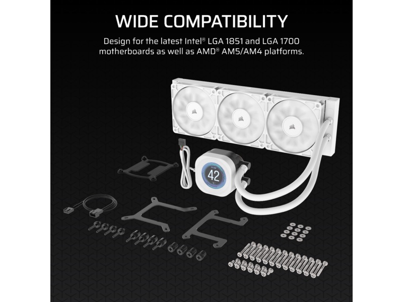 Corsair Nautilus 360 RS LCD Køler (hvidt) CPU - Vandkøling