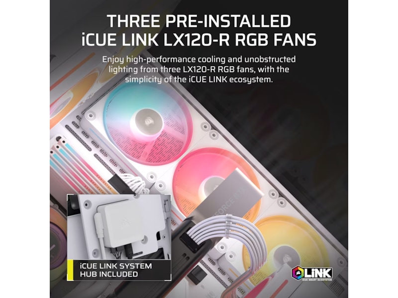 Corsair 3500X LXR LINK Mid Tower (hvidt) Midi Tower