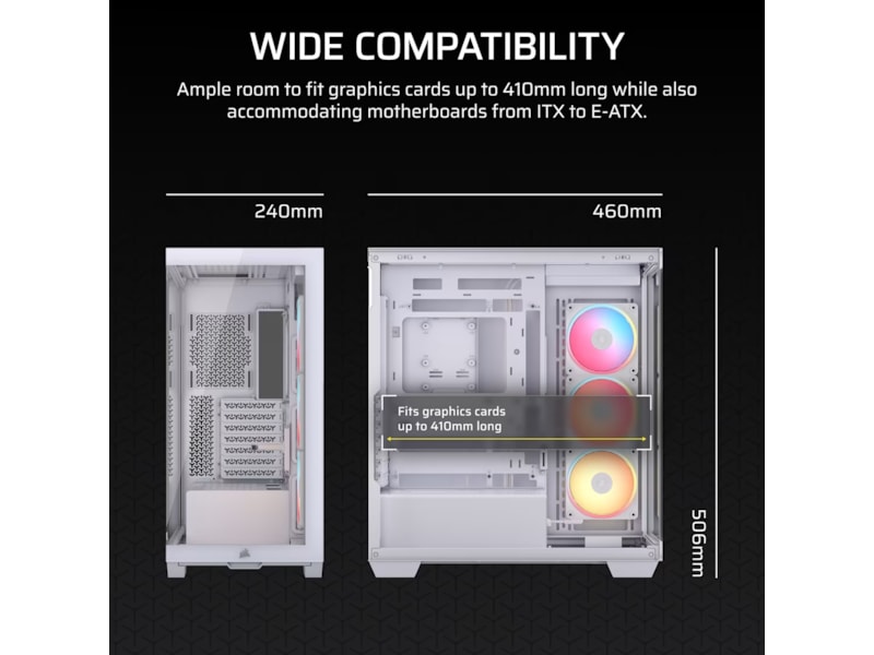 Corsair 3500X LXR LINK Mid Tower (hvidt) Midi Tower