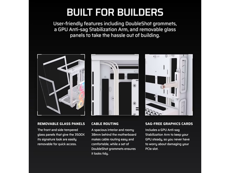 Corsair 3500X RSR ARGB Mid Tower (hvidt) Midi Tower