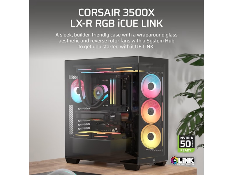 Corsair 3500X LXR LINK Mid Tower (sort) Midi Tower