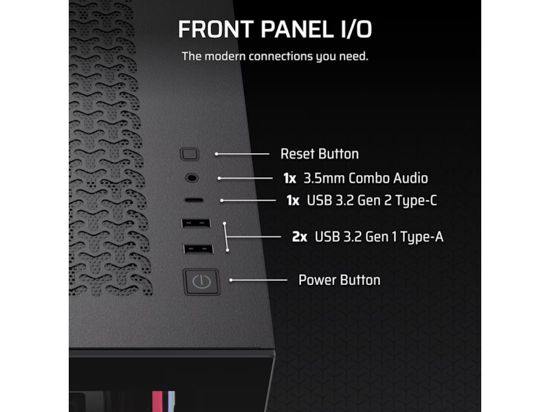 Corsair 3500X LXR LINK Mid Tower (sort) Midi Tower