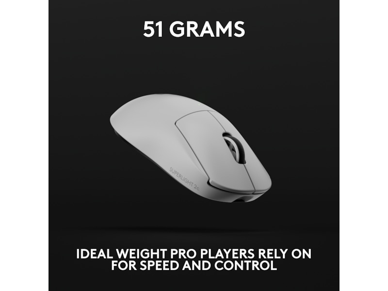 Logitech Pro X Superlight 2c trådløs gamingmus (hvid) Gamingmus