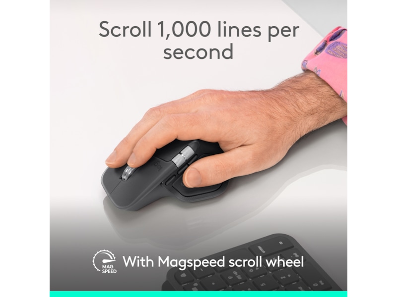 Logitech MX Master 4 Trådløs Ergonomisk Mus (lysegrå) Mus