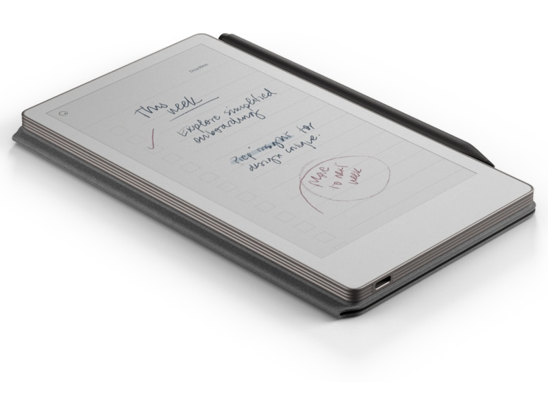 reMarkable Paper Pro Move 7.3" inkl. Marker Plus & Book Folio (sort skinn) Digitale paper & tilbehør