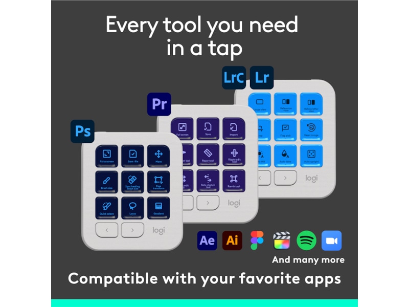 Logitech MX Creative Console (grå) Keyboards