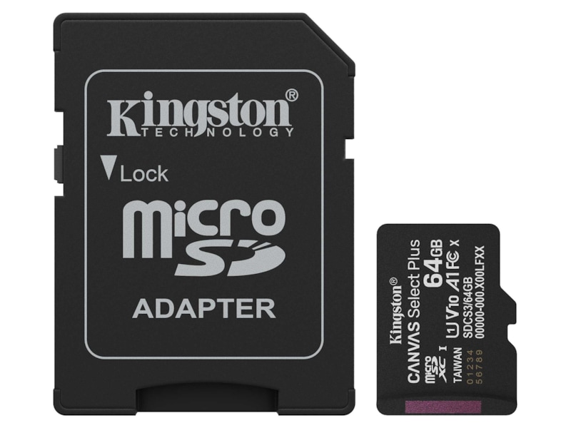 Kingston microSDXC Canvas Select Plus 64GB Flash-hukommelse