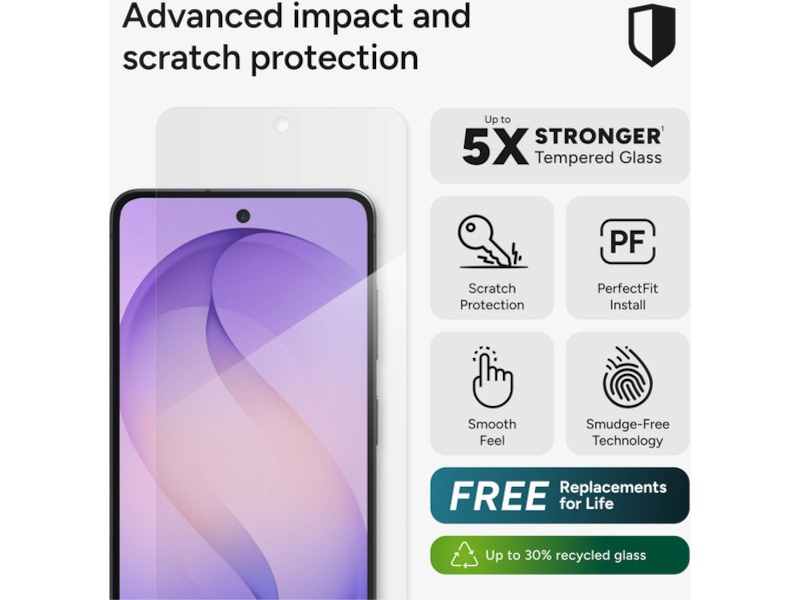 Zagg InvisibleShield Glass Elite Galaxy S26 Skærmbeskyttelse mobiltelefon