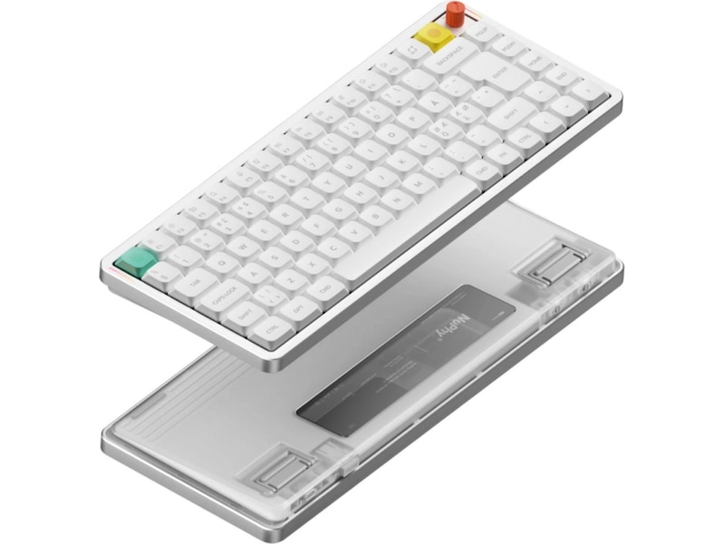 NuPhy Air75 V3 trådløst gaming tastatur (nova white / red nano) Gamingkeyboard
