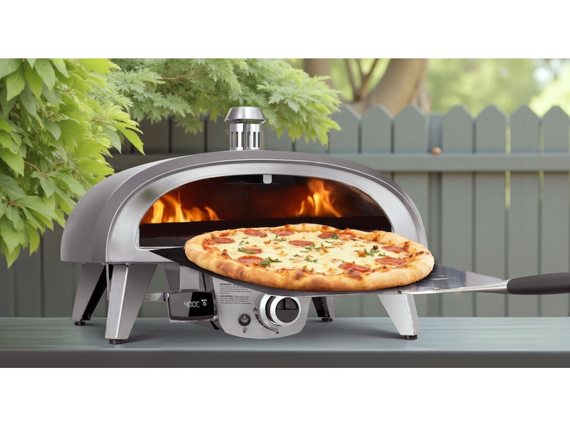 Gas pizzaovn 8kW 45cm rustfrit stål Pizzaovne