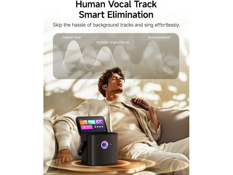 Nedis Ikarao Shell S3 Karaokehøjttaler 80W Trådløs / Bluetooth højttaler