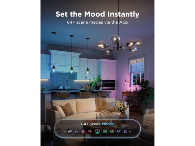 Govee Smart Edison Pære E27, RGBWW LED Lampe ST64 LED-pærer & elpærer